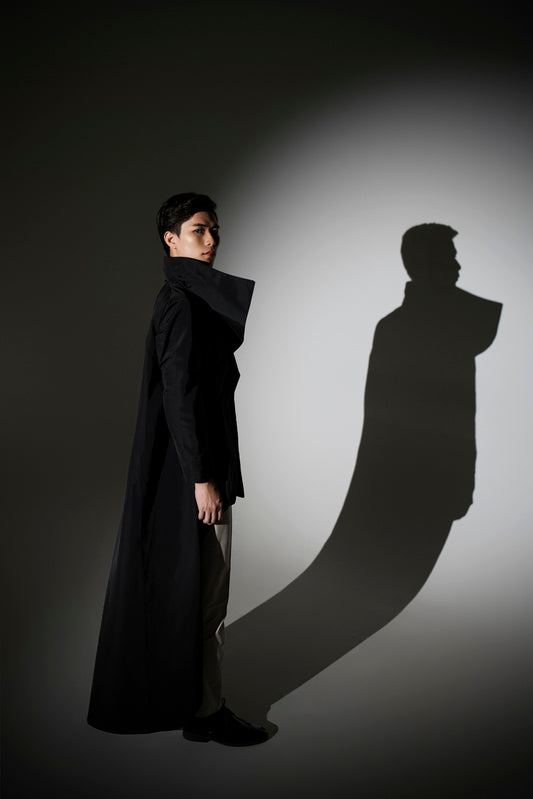 Mens High Collared Coat