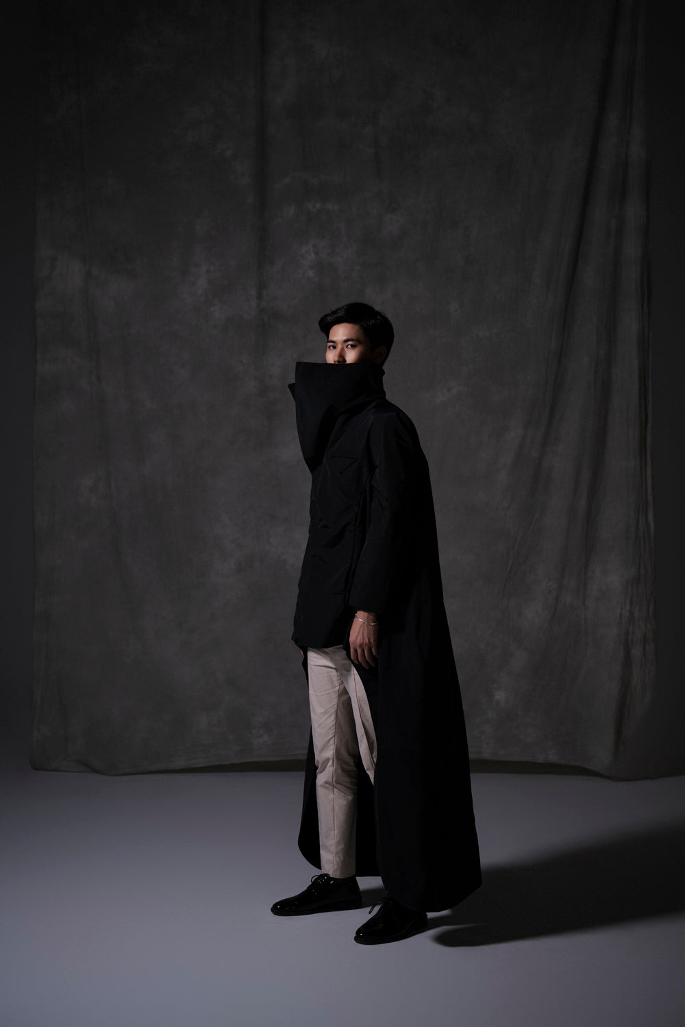 Mens High Collared Coat