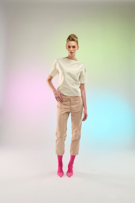 Silk Cropped Summer T-Shirt