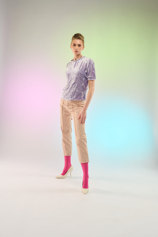 She Wore Crushed Velvet T-Shirt