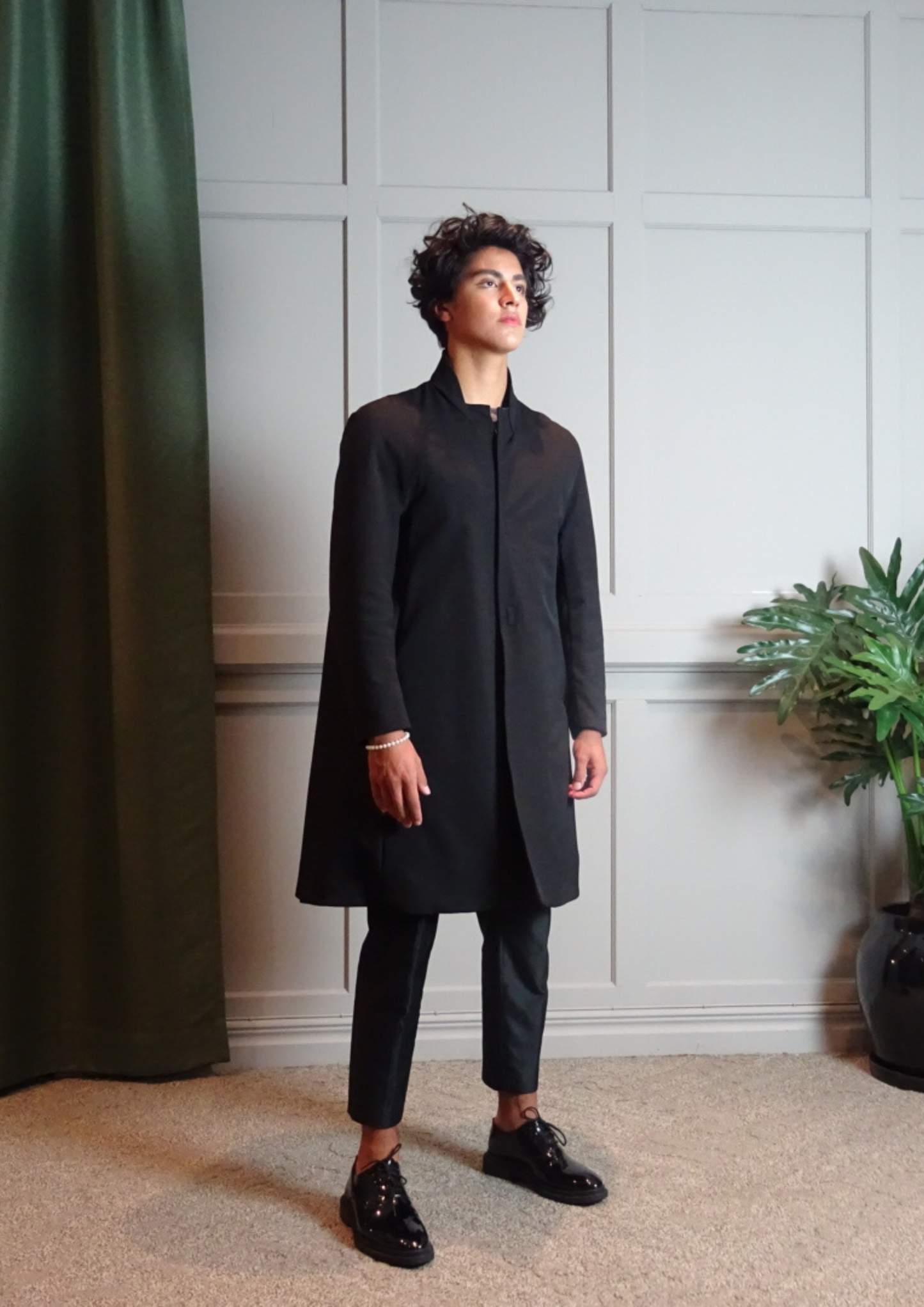 The Little Black Coat Stretch Nylon Black Midnight Blue